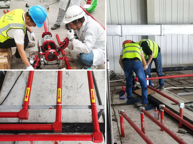 噴涂房氣體滅火系統管道施工圖