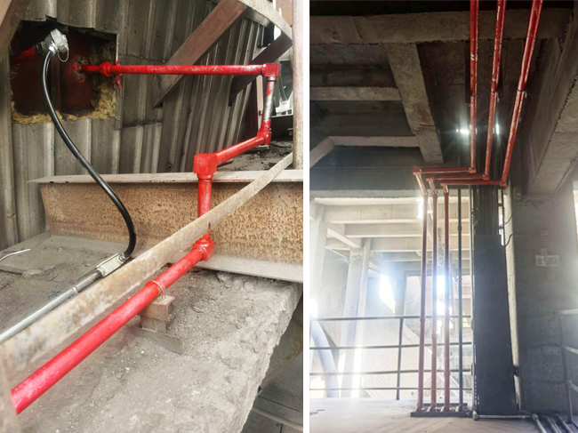 煤粉倉自動滅火系統管道施工圖