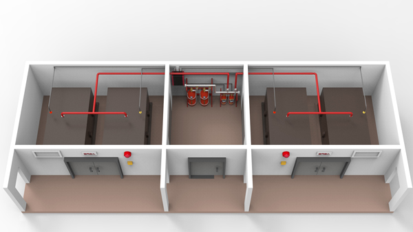 管網(wǎng)七氟丙烷滅火系統(tǒng)滅火優(yōu)點