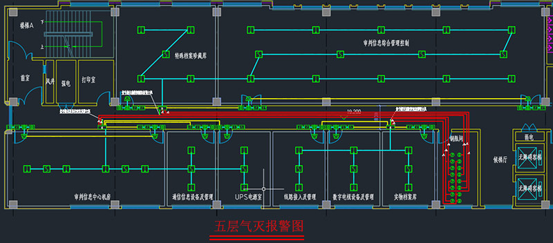檔案室七氟丙烷滅火系統報警圖