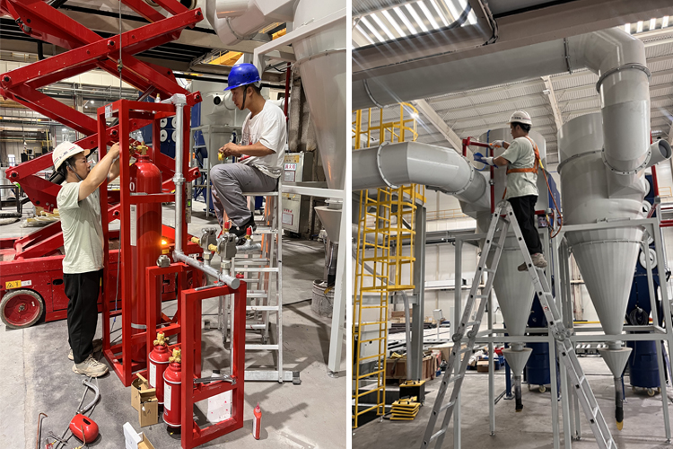 除塵設備滅火裝置2